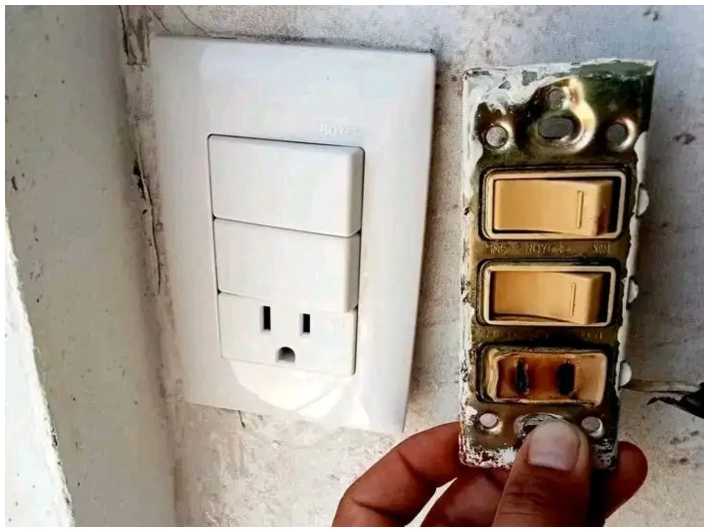 Tecnico haciendo Reparación de Falla Electrica en Tijuana